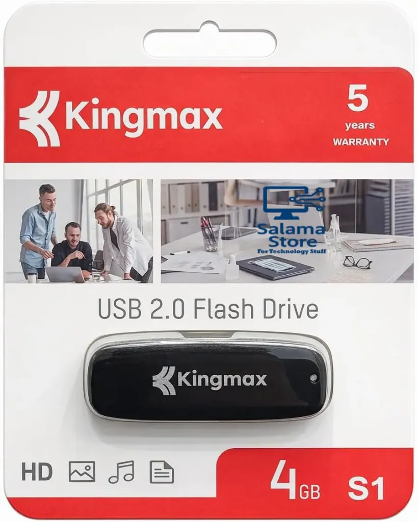 محرك أقراص فلاش Kingmax USB 2.0 سعة 4 جيجابايت (طراز S1)